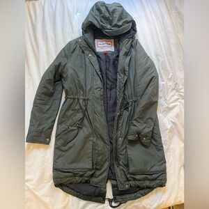 Hunter Green Hooded Insulated Coat size 8